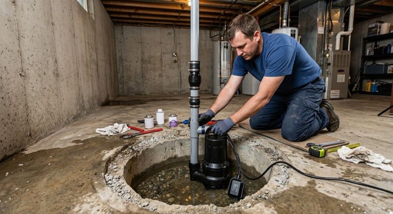 Basement Drainage Installation in Manchester, NH