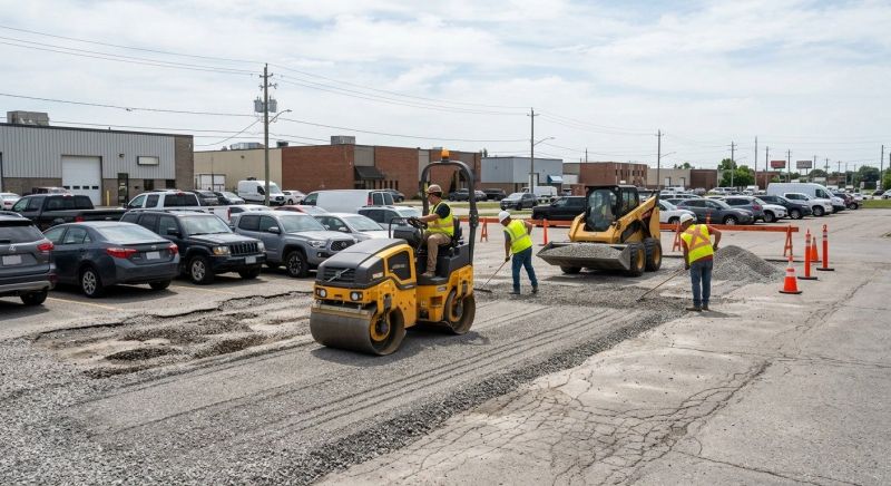 Parking Lot Gravel Repair in Woodstock, GA