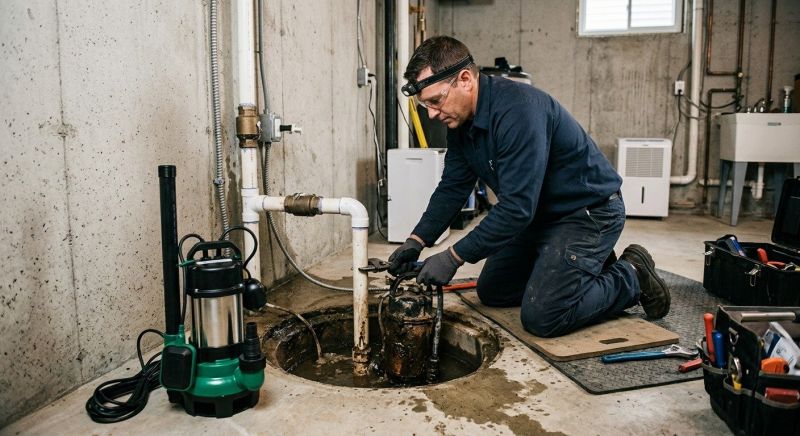 Sump Pump Relocation in West Des Moines, IA